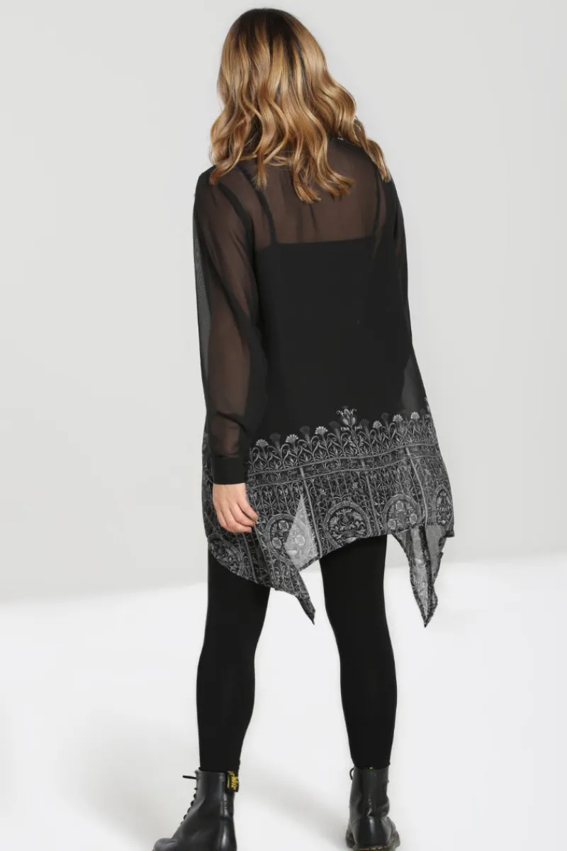 Hell Bunny Tops|Blouses>Secret Gate Tunic Black