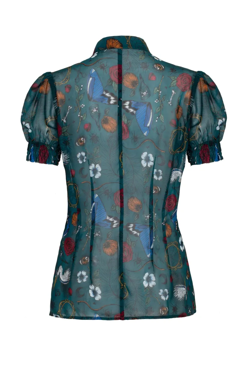 Hell Bunny Tops|Blouses>Sianna Blouse Teal