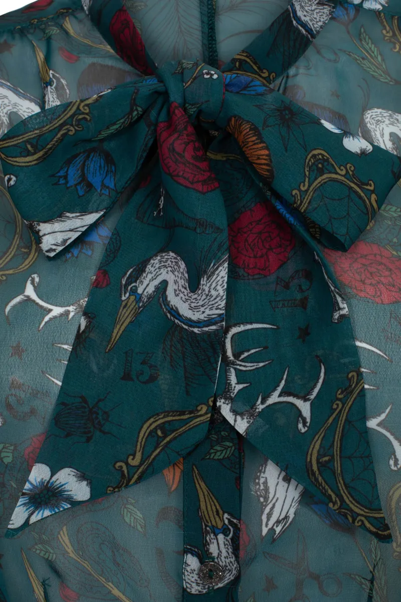 Hell Bunny Tops|Blouses>Sianna Blouse Teal