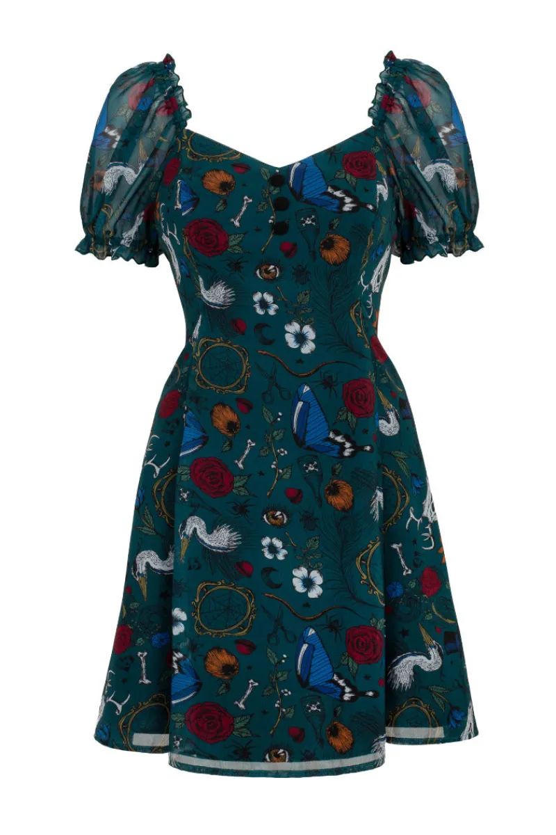 Hell Bunny Dresses|Dresses>Sianna Mini Dress Teal