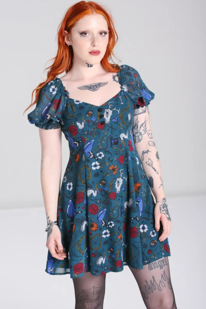 Hell Bunny Dresses|Dresses>Sianna Mini Dress Teal