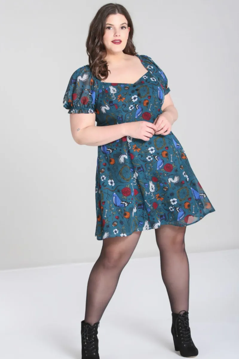 Hell Bunny Dresses|Dresses>Sianna Mini Dress Teal