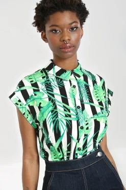 Hell Bunny Tops|Tops>Solana Shirt Black