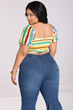 Hell Bunny Tops|Tops>Solange Crop Top MultiColour