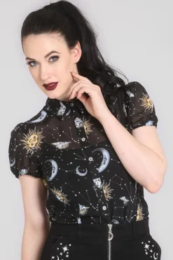 Hell Bunny Tops|Blouses>Solaris Blouse Black