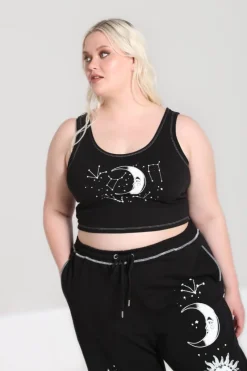 Hell Bunny Tops|Loungewear>Solaris Crop Top Black