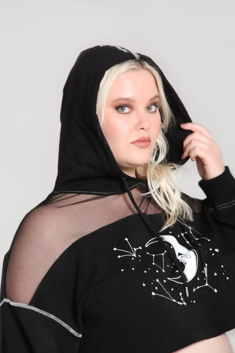 Hell Bunny Tops|Knitwear>Solaris Hoodie Black