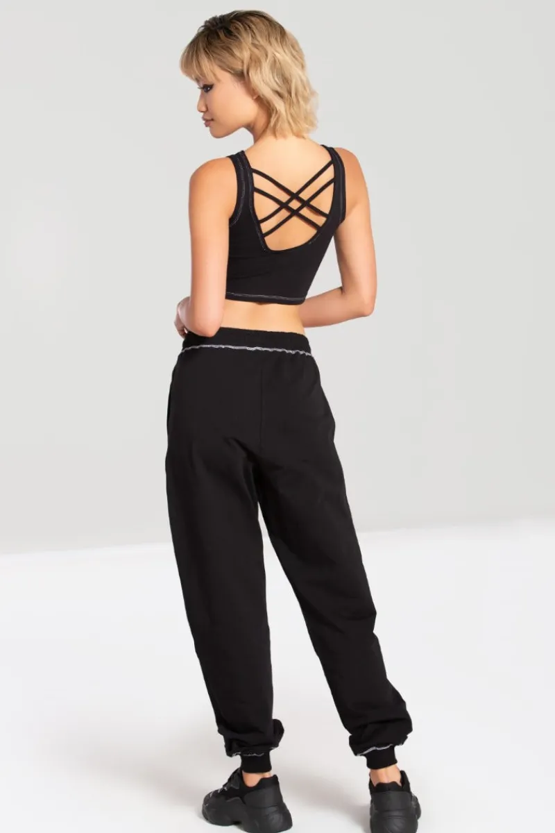 Hell Bunny Trousers & Shorts|Trousers & Shorts>Solaris Joggers Black
