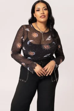Hell Bunny Tops|Tops>Solaris Mesh Top Black