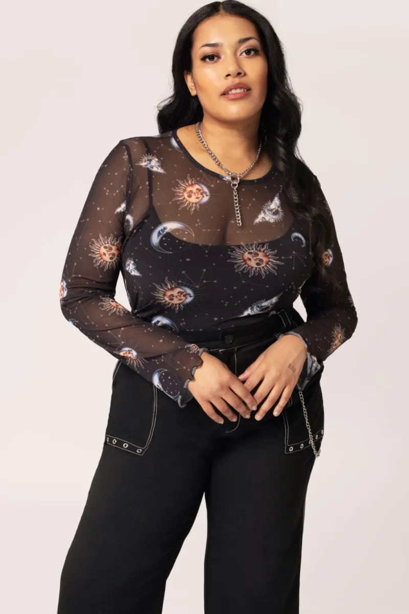 Hell Bunny Tops|Tops>Solaris Mesh Top Black