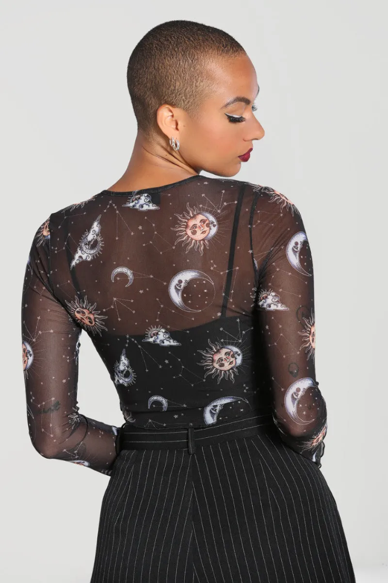 Hell Bunny Tops|Tops>Solaris Mesh Top Black