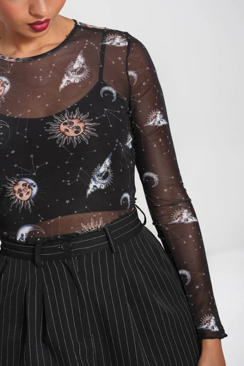 Hell Bunny Tops|Tops>Solaris Mesh Top Black