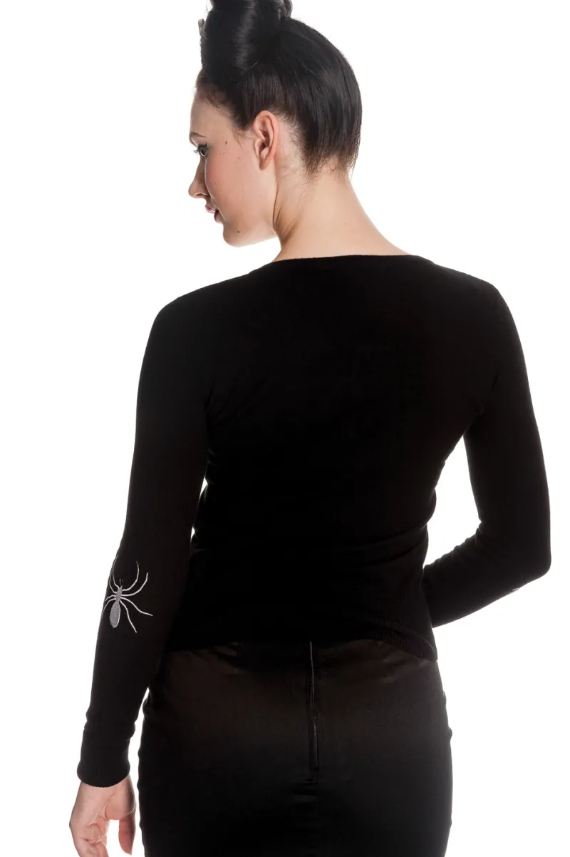 Hell Bunny Tops|Tops>Spider Cardigan Black