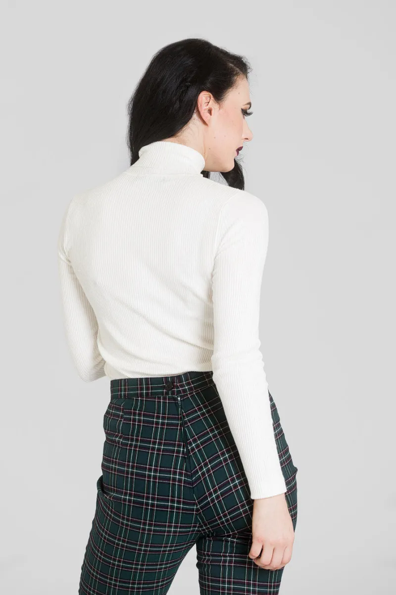 Hell Bunny Tops|Knitwear>Spiros Top-Sale Ivory