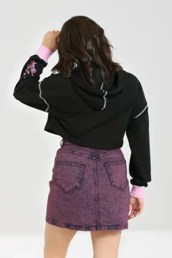 Hell Bunny Tops|Knitwear>Star Catcher Hoodie Black
