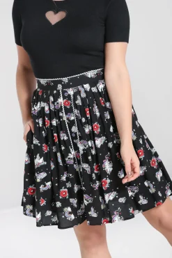 Hell Bunny Skirts>Star Catcher Mini Skirt Black