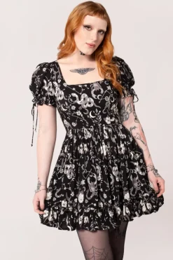 Hell Bunny Dresses|Mini Dresses>Star Sign Mini Dress Black