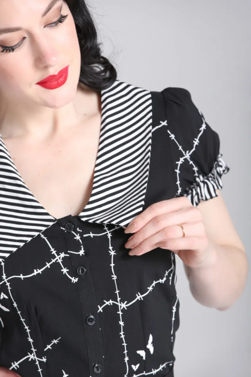 Hell Bunny Tops|Blouses>Stitches Blouse