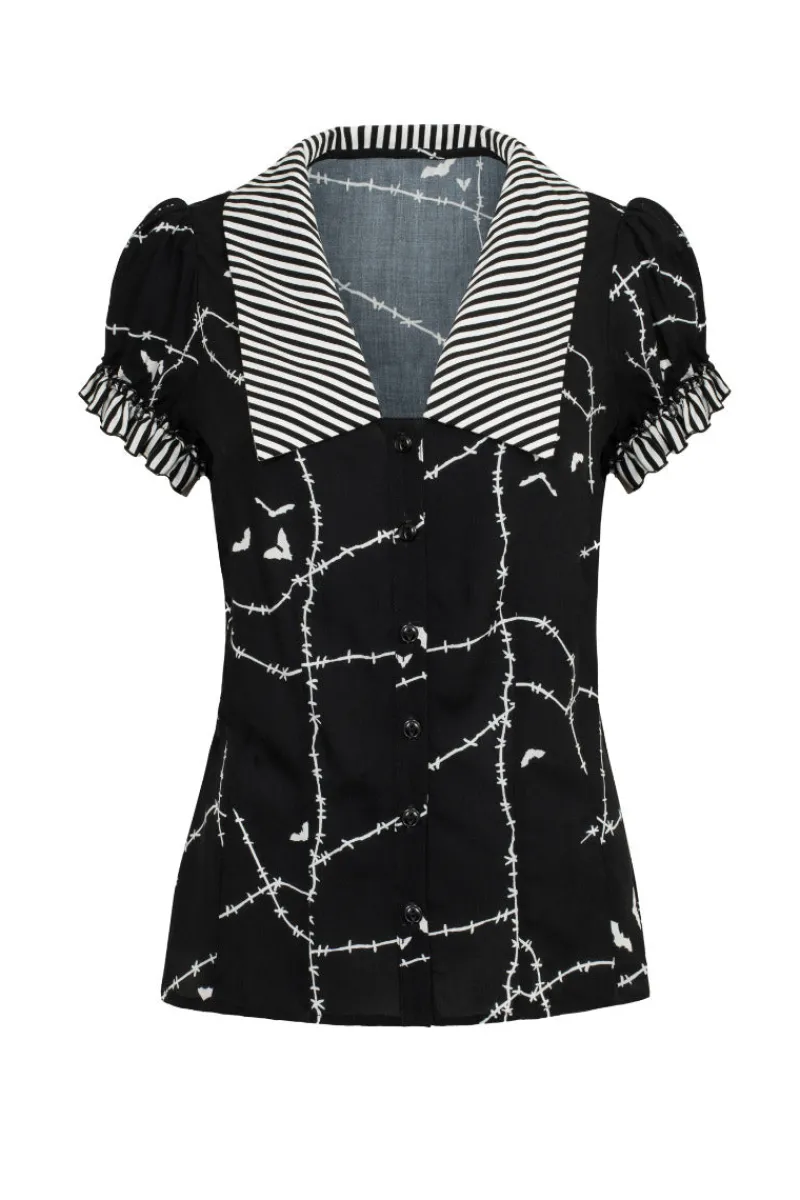 Hell Bunny Tops|Blouses>Stitches Blouse