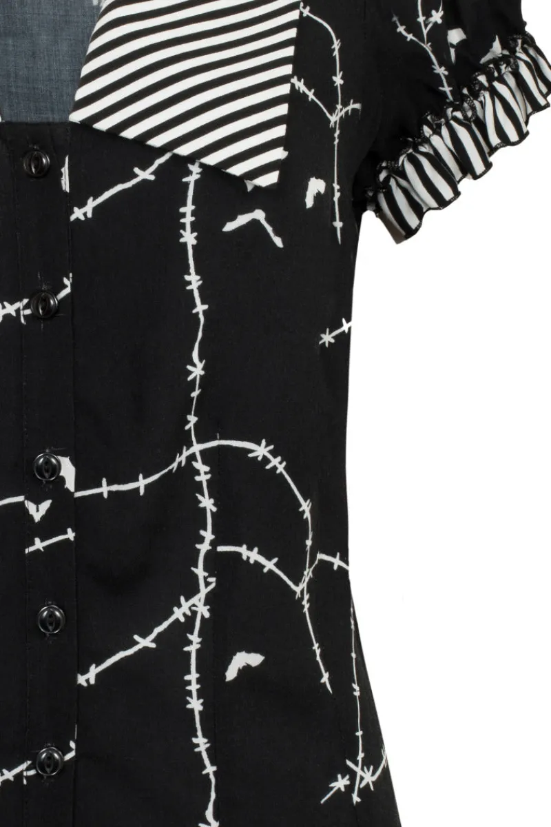 Hell Bunny Tops|Blouses>Stitches Blouse