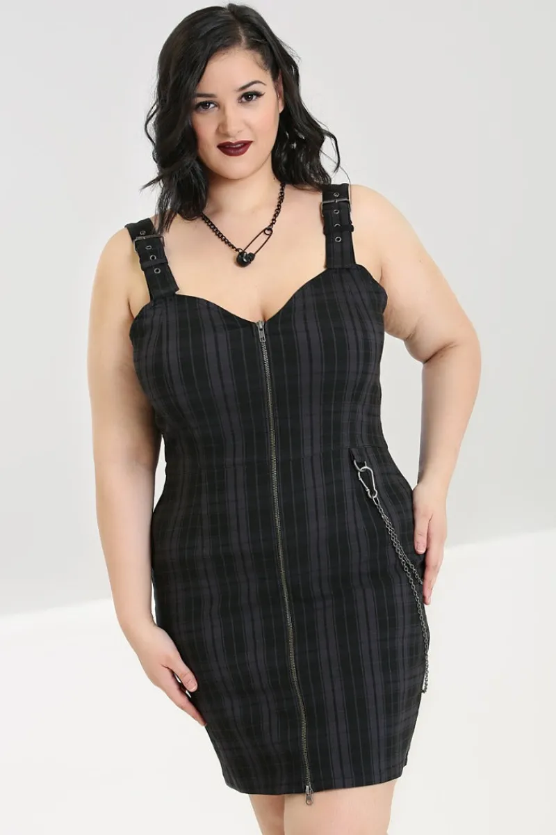 Hell Bunny Dresses|Dresses>Storm Mini Dress Grey