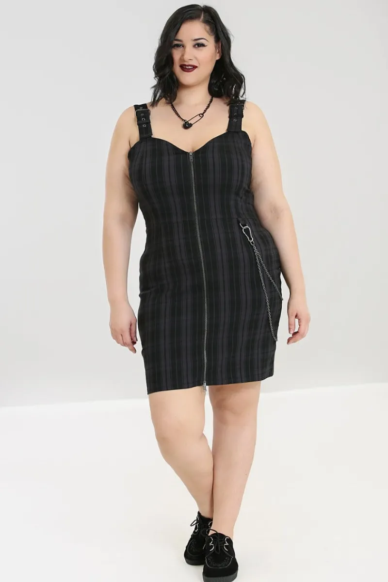 Hell Bunny Dresses|Dresses>Storm Mini Dress Grey
