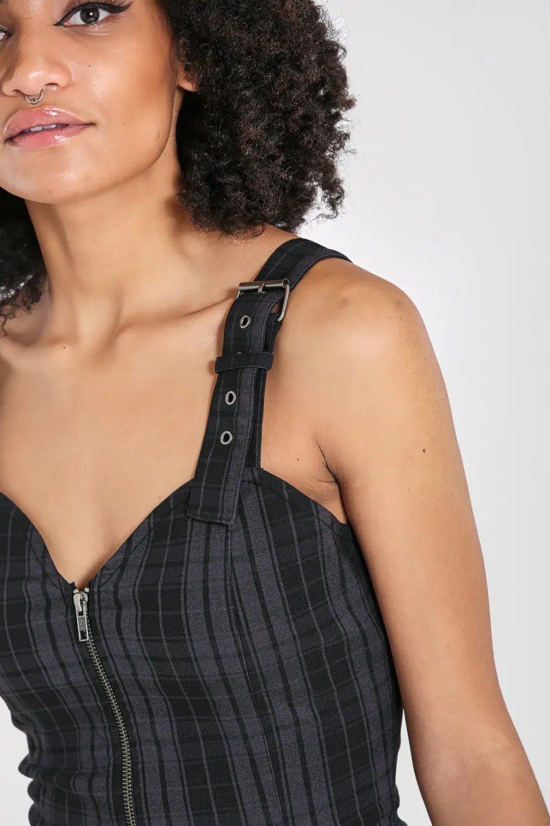 Hell Bunny Dresses|Dresses>Storm Mini Dress Grey