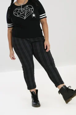 Hell Bunny Trousers & Shorts|Trousers & Shorts>Storm Skinny Trousers Grey