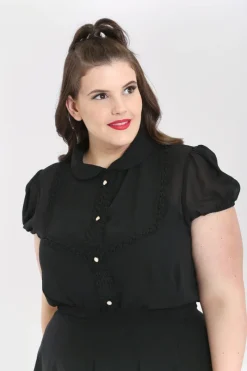 Hell Bunny Tops|Blouses>Taffy Blouse Black