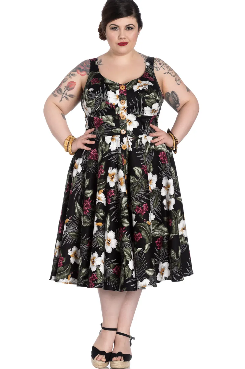 Hell Bunny Dresses|Dresses With Pockets>Tahiti 50's Dress
