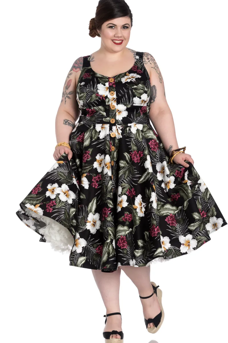 Hell Bunny Dresses|Dresses With Pockets>Tahiti 50's Dress