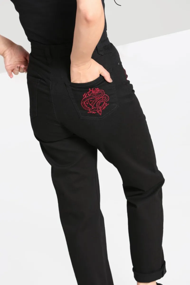 Hell Bunny Trousers & Shorts|Trousers & Shorts>Tallulah Jeans Black