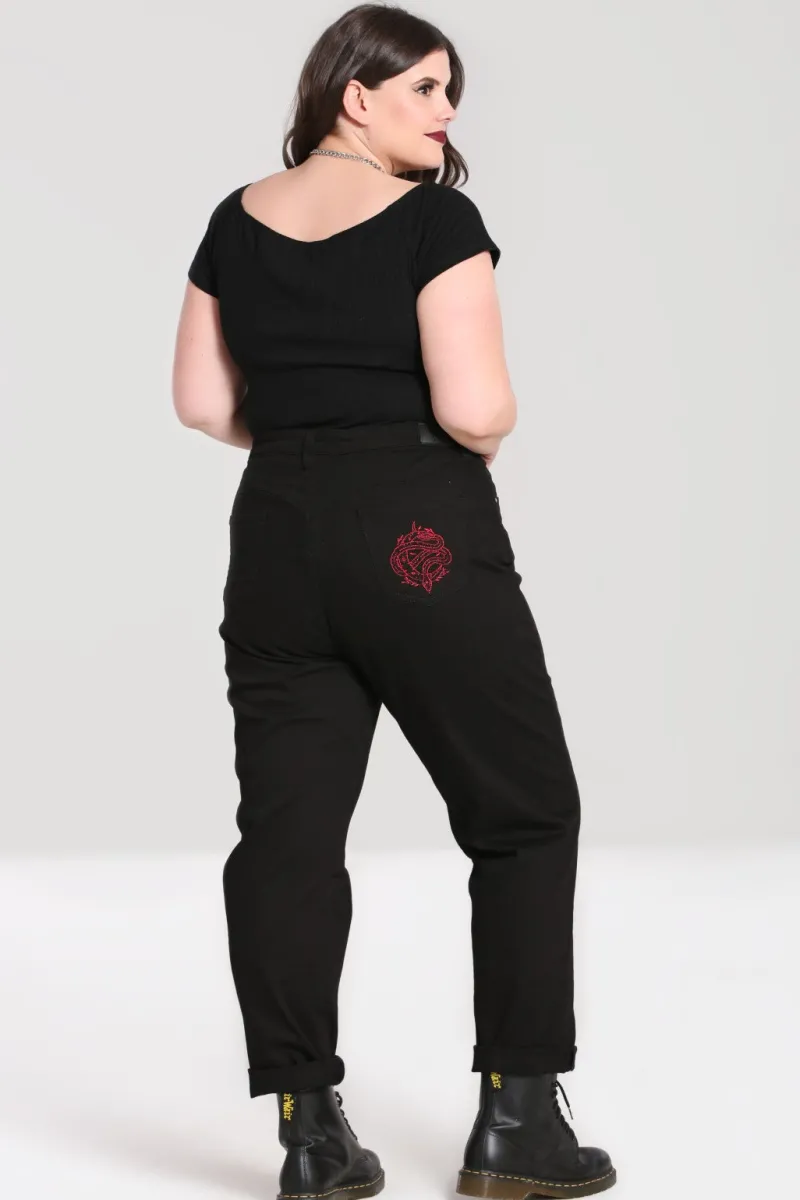 Hell Bunny Trousers & Shorts|Trousers & Shorts>Tallulah Jeans Black