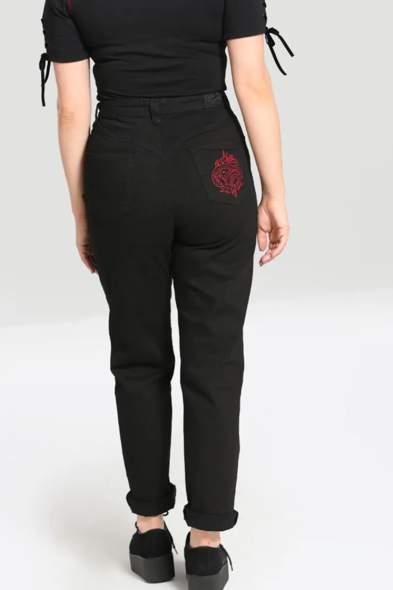 Hell Bunny Trousers & Shorts|Trousers & Shorts>Tallulah Jeans Black