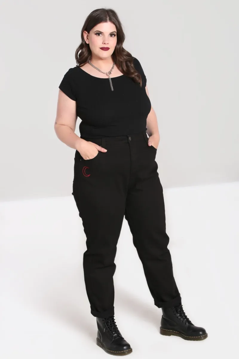 Hell Bunny Trousers & Shorts|Trousers & Shorts>Tallulah Jeans Black