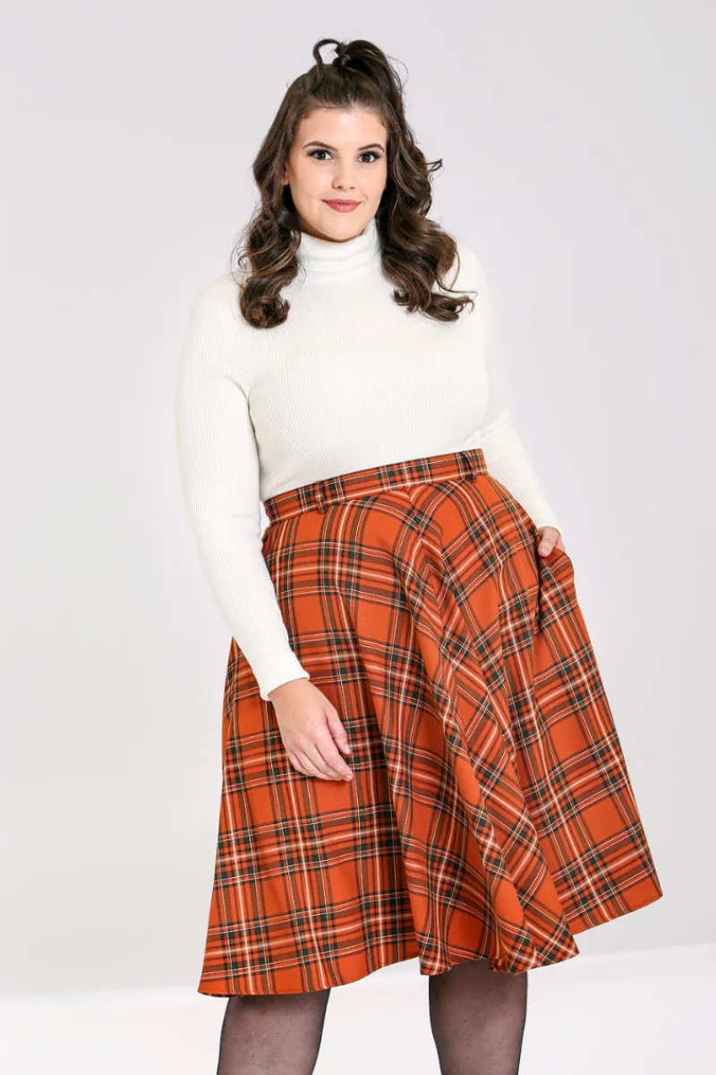 Hell Bunny Skirts|Skirts>Tawny Skirt Brown