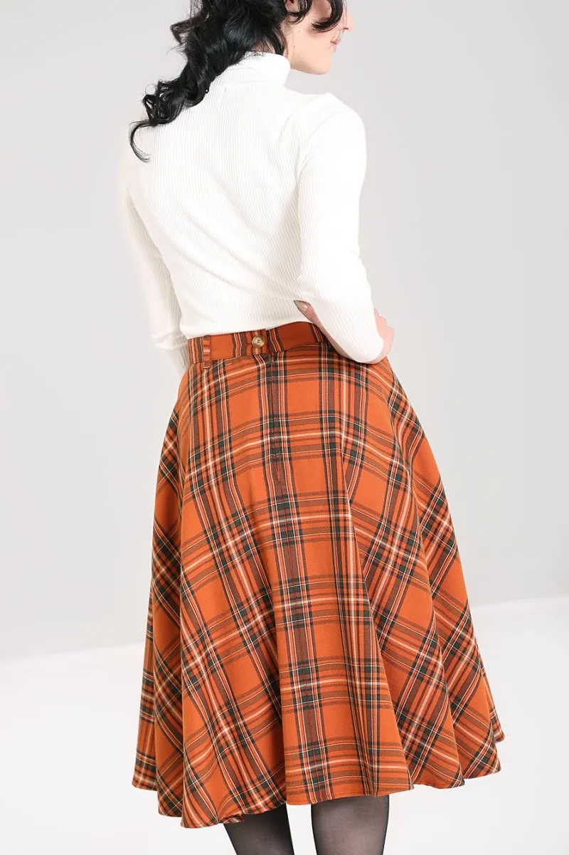 Hell Bunny Skirts|Skirts>Tawny Skirt Brown