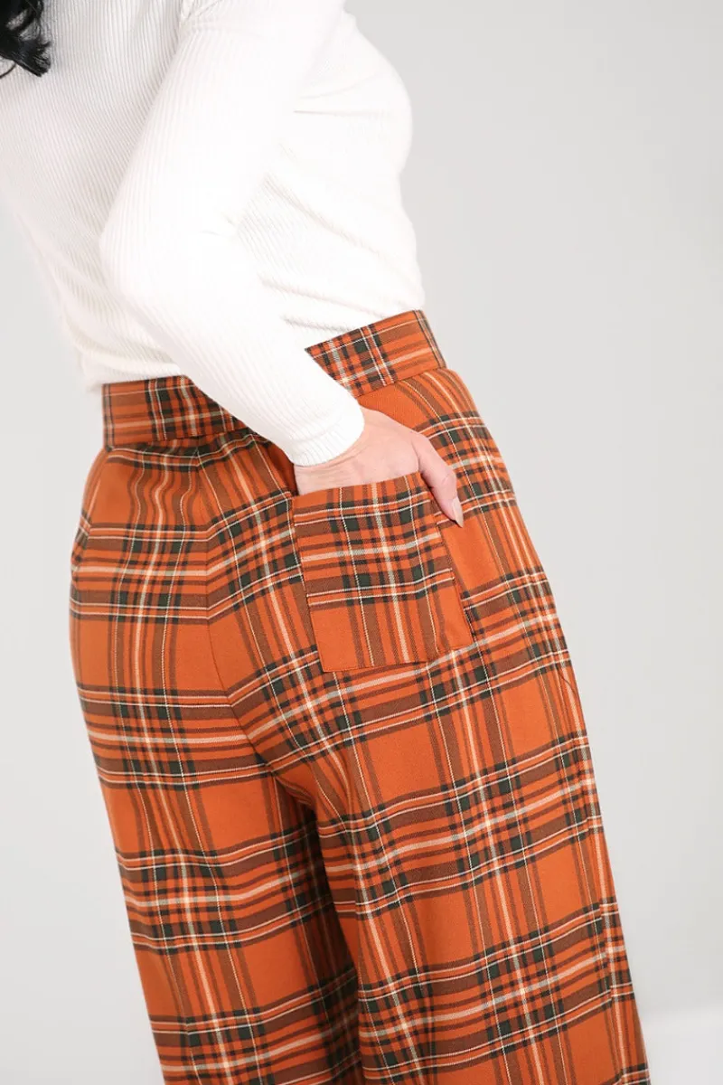 Hell Bunny Trousers & Shorts|Trousers & Shorts>Tawny Trousers Brown