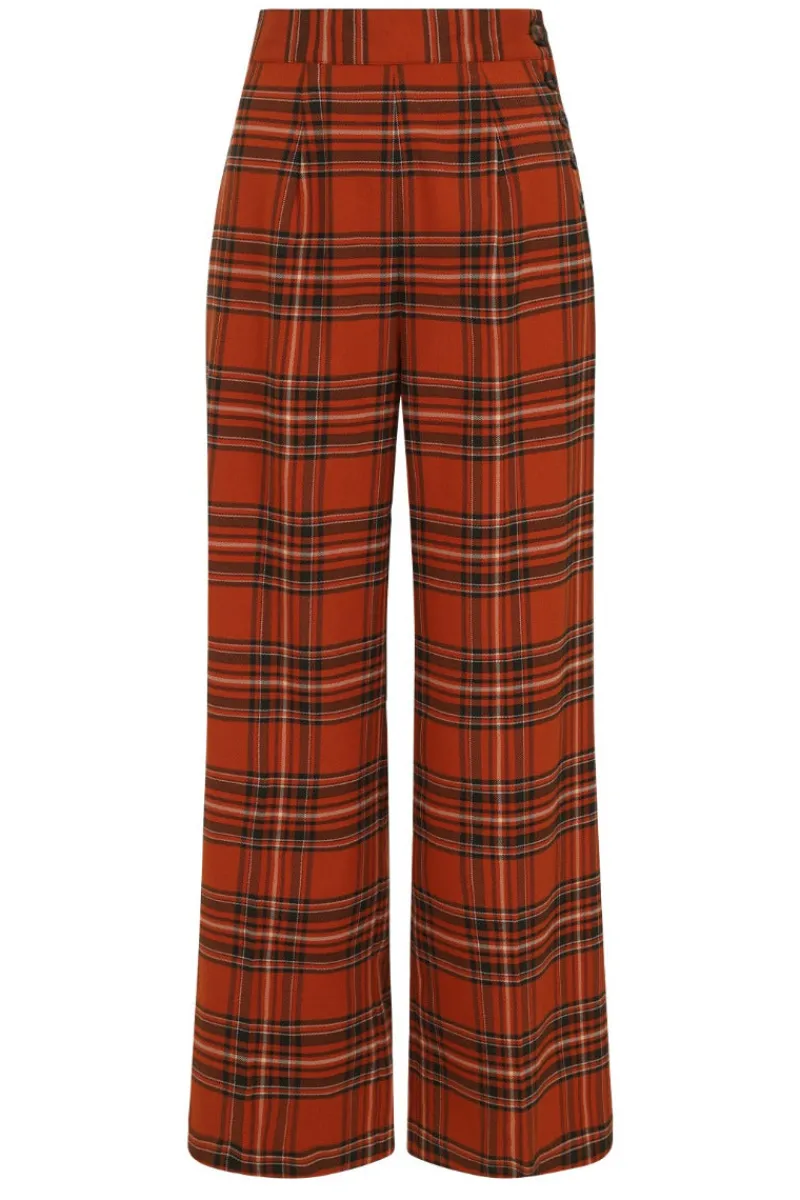 Hell Bunny Trousers & Shorts|Trousers & Shorts>Tawny Trousers Brown