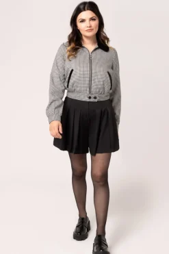 Hell Bunny Coats & Jackets|Coats & Jackets>Teddy Jacket Black/White