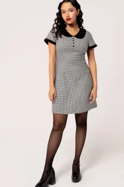 Hell Bunny Dresses|Vintage Dresses>Teddy Mini Dress Black/White