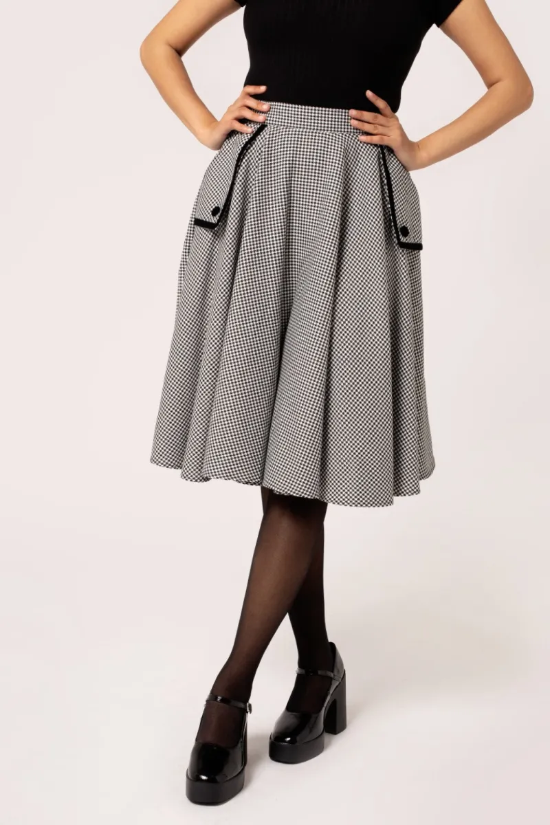 Hell Bunny Skirts|Skirts>Teddy Skirt Black/White