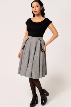 Hell Bunny Skirts|Skirts>Teddy Skirt Black/White