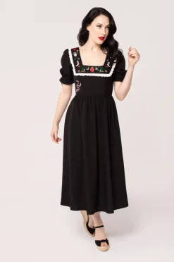 Hell Bunny Dresses|Maxi Dresses>Tessie Maxi Dress Black