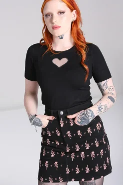 Hell Bunny Skirts|Denim>The Lover Skirt Black