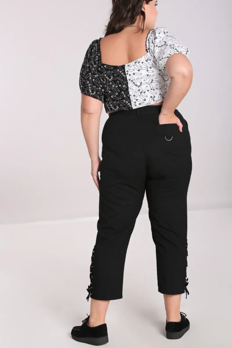 Hell Bunny Trousers & Shorts|Trousers & Shorts>Tifa Trousers Black