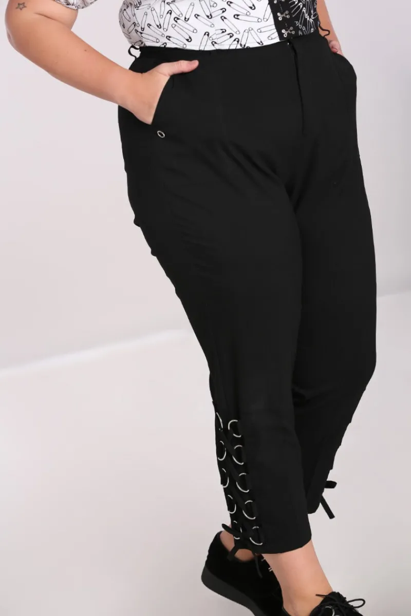 Hell Bunny Trousers & Shorts|Trousers & Shorts>Tifa Trousers Black