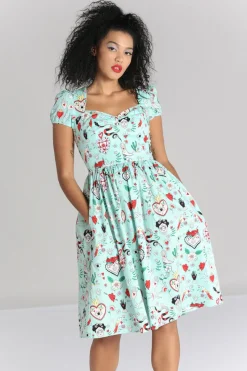 Hell Bunny Dresses|Dresses With Pockets>Tijuana Midi Dress Green