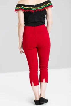 Hell Bunny Trousers & Shorts|Trousers & Shorts>Tina Capris Red
