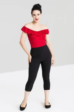 Hell Bunny Trousers & Shorts|Trousers & Shorts>Tina Capris Black